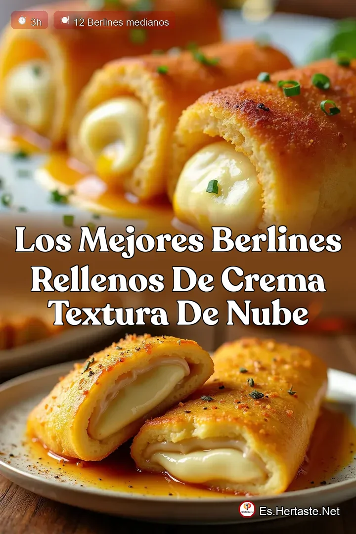 Los Mejores Berlines Rellenos de Crema Textura de Nube