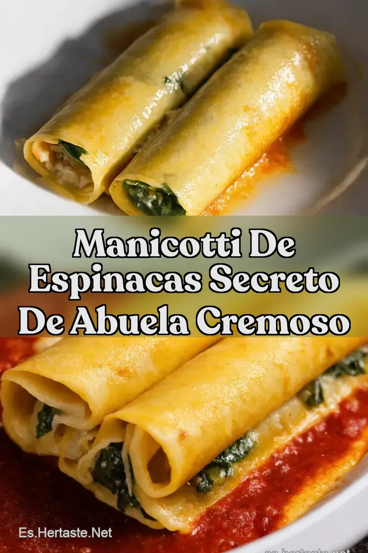 Manicotti de Espinacas Secreto de Abuela Cremoso