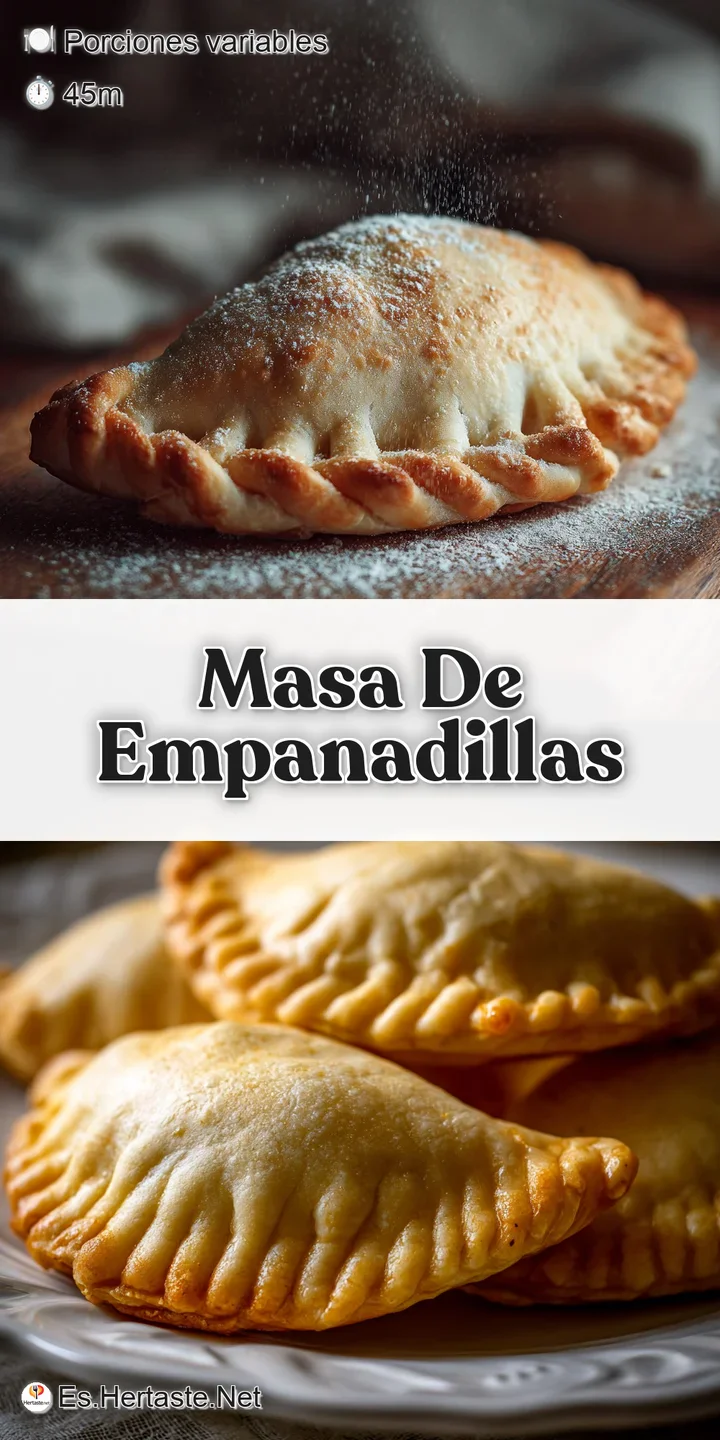 Close-up reveals a perfectly baked empanadilla: bubbly, golden exterior with a dusting of sugar, promising a delightful cr...