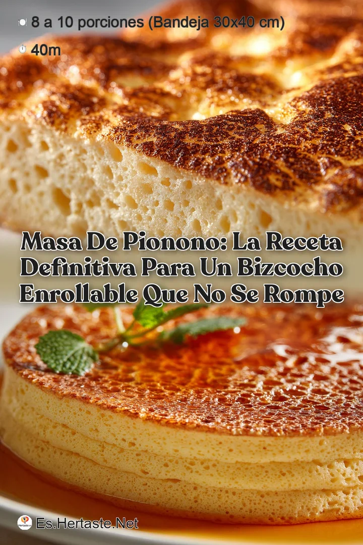 Masa de Pionono: La receta definitiva para un bizcocho enrollable que no se rompe