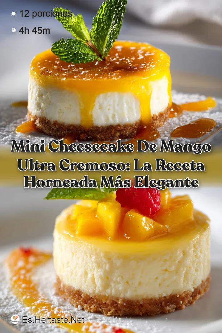 Mini Cheesecake de Mango ultra cremoso: La receta horneada m&aacute;s elegante