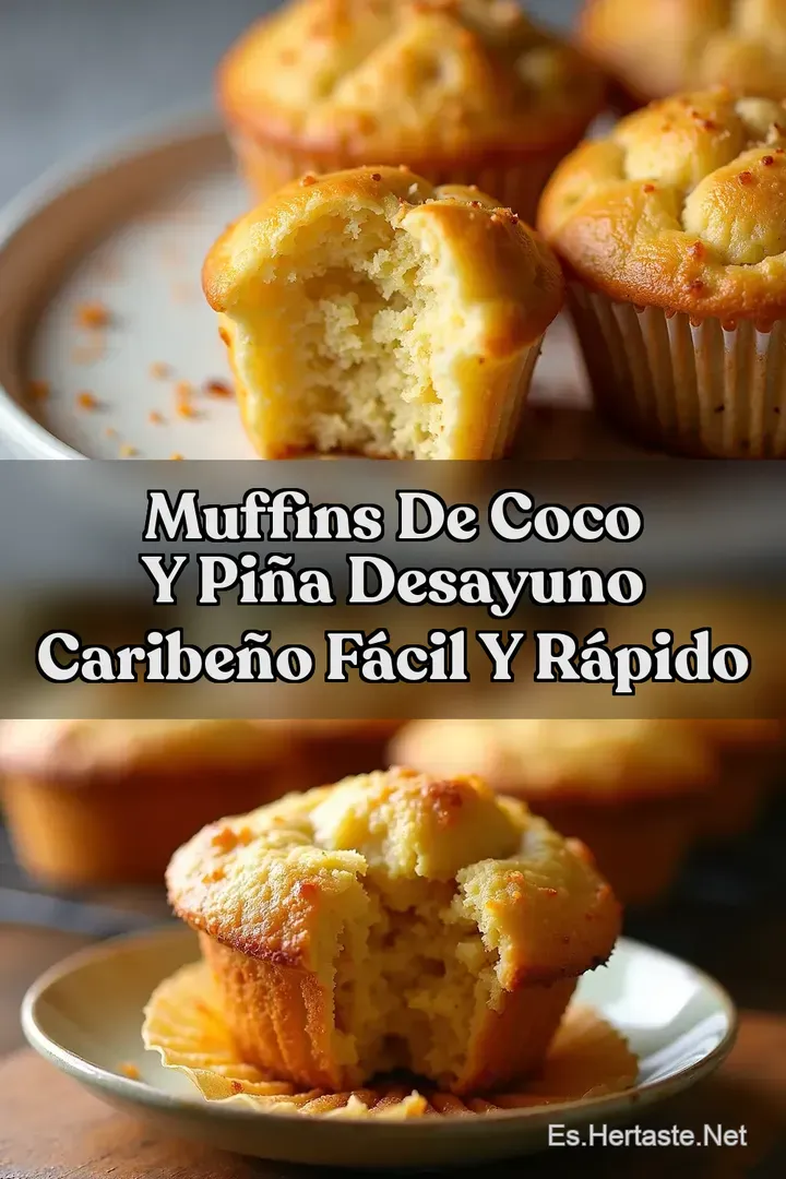 Muffins de Coco y Pi&ntilde;a Desayuno Caribe&ntilde;o F&aacute;cil y R&aacute;pido