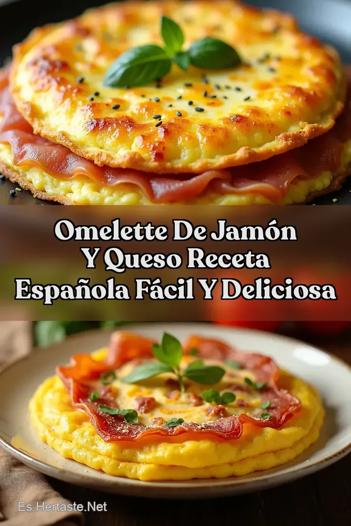 Omelette de Jam&oacute;n Y Queso Receta Espa&ntilde;ola F&aacute;cil y Deliciosa
