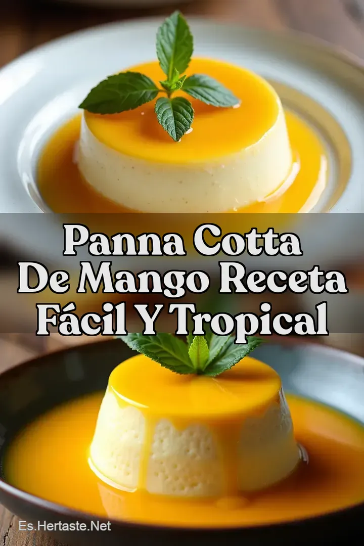 Panna Cotta de Mango Receta F&aacute;cil y Tropical
