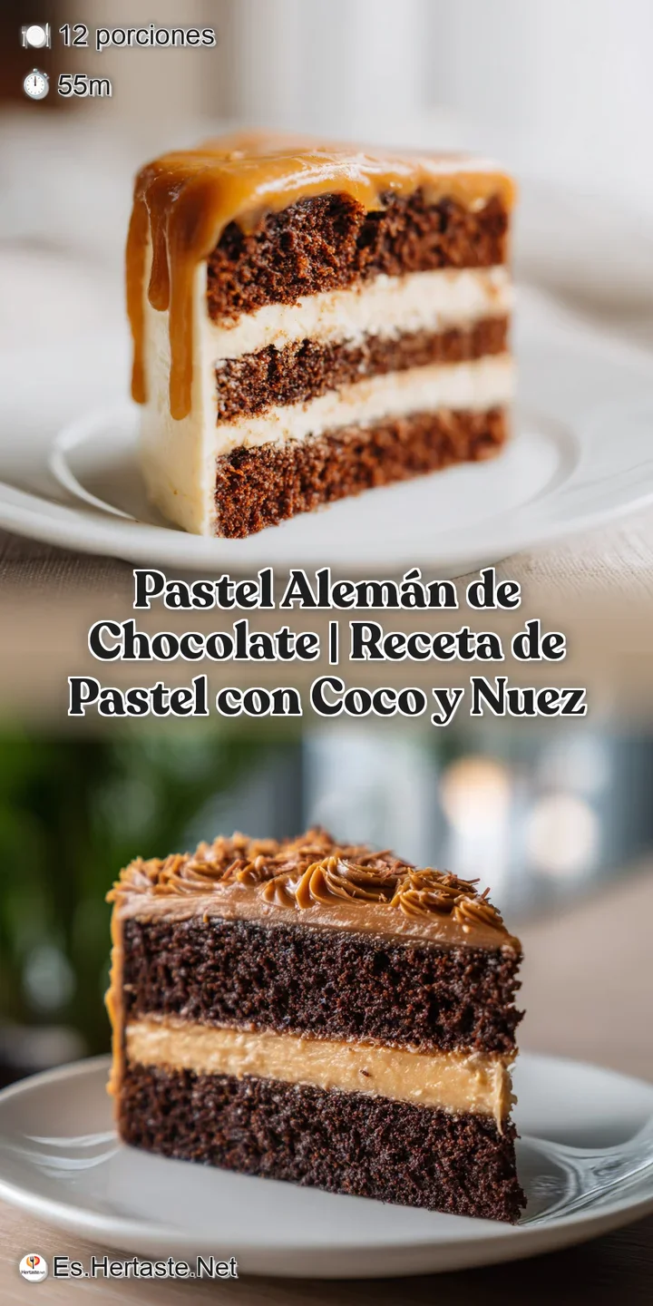 Close-up of moist, dark chocolate cake with visible streaks of coconut and chopped walnuts, invitingly textured.