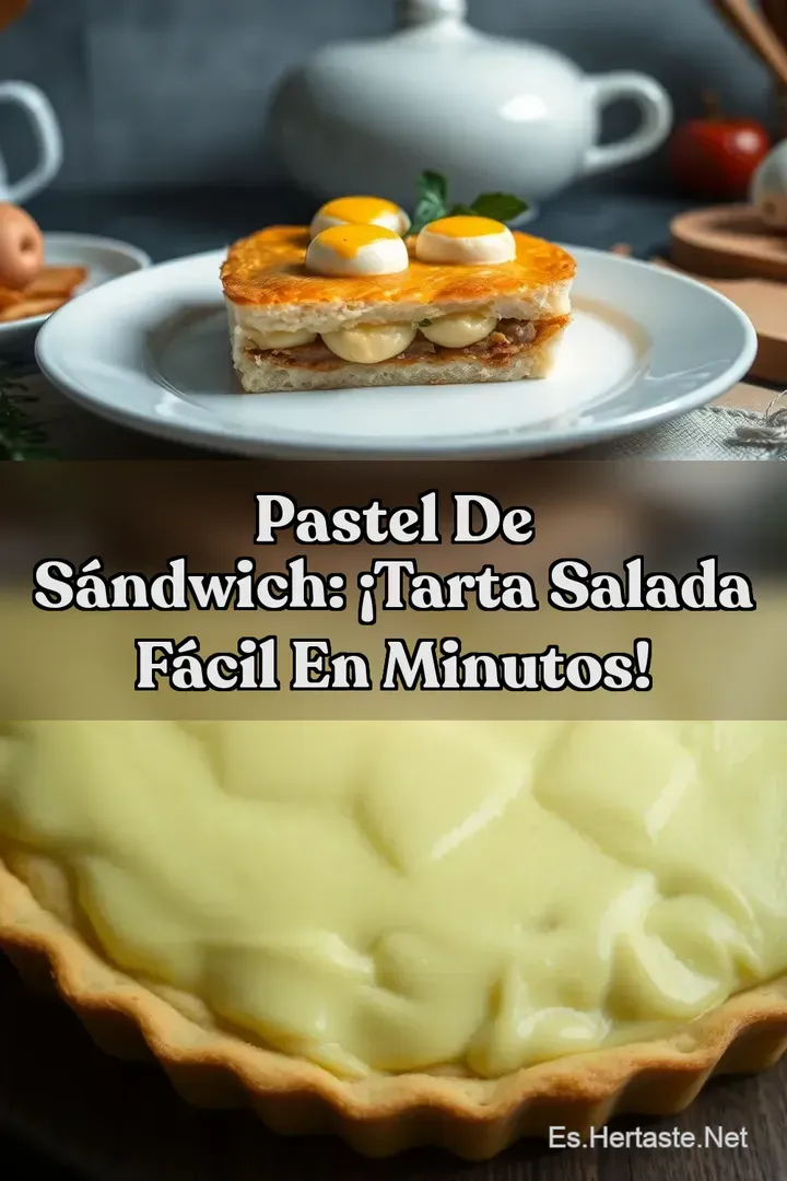 Pastel de S&aacute;ndwich: &iexcl;Tarta Salada F&aacute;cil en Minutos!