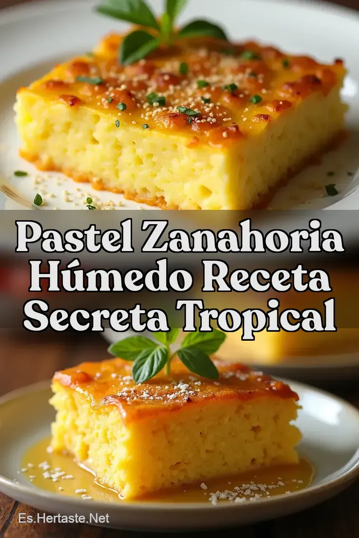 Pastel Zanahoria H&uacute;medo Receta Secreta Tropical