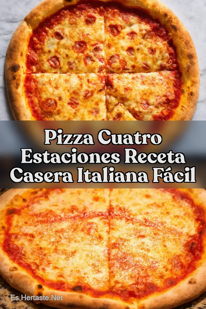 Pizza Cuatro Estaciones Receta Casera Italiana F&aacute;cil