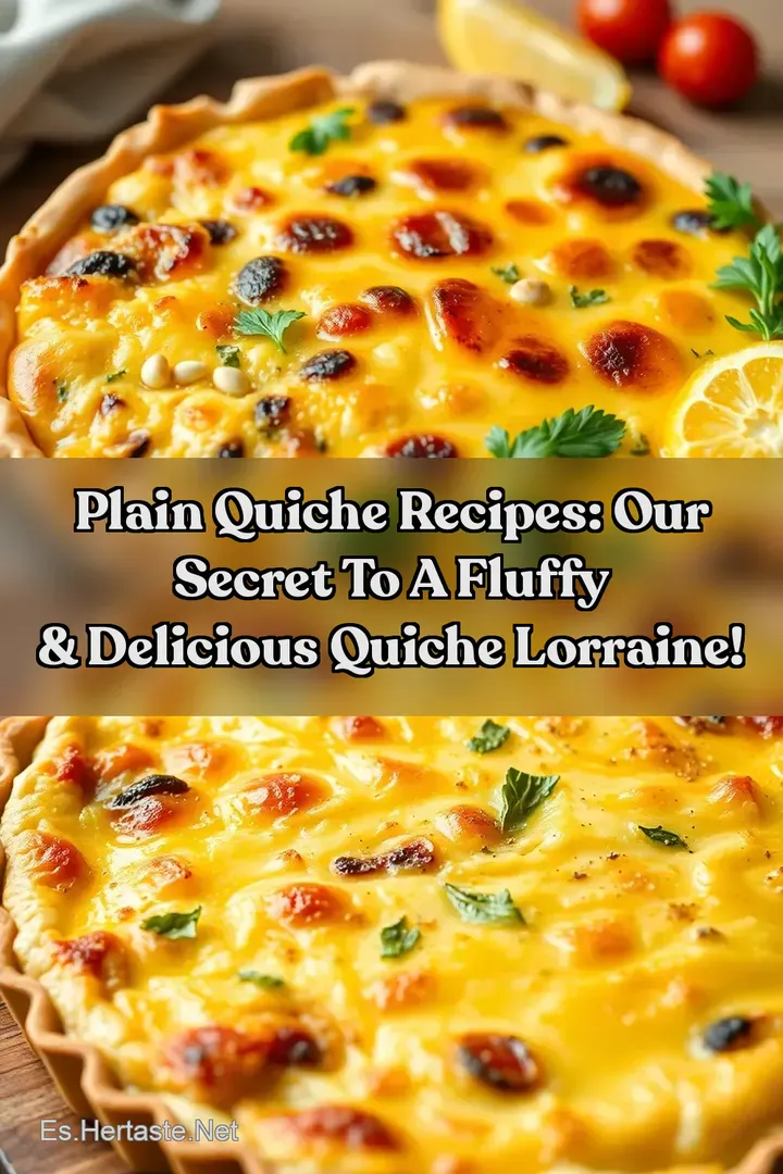 Plain Quiche Recipes: Our Secret To a Fluffy & Delicious Quiche Lorraine!