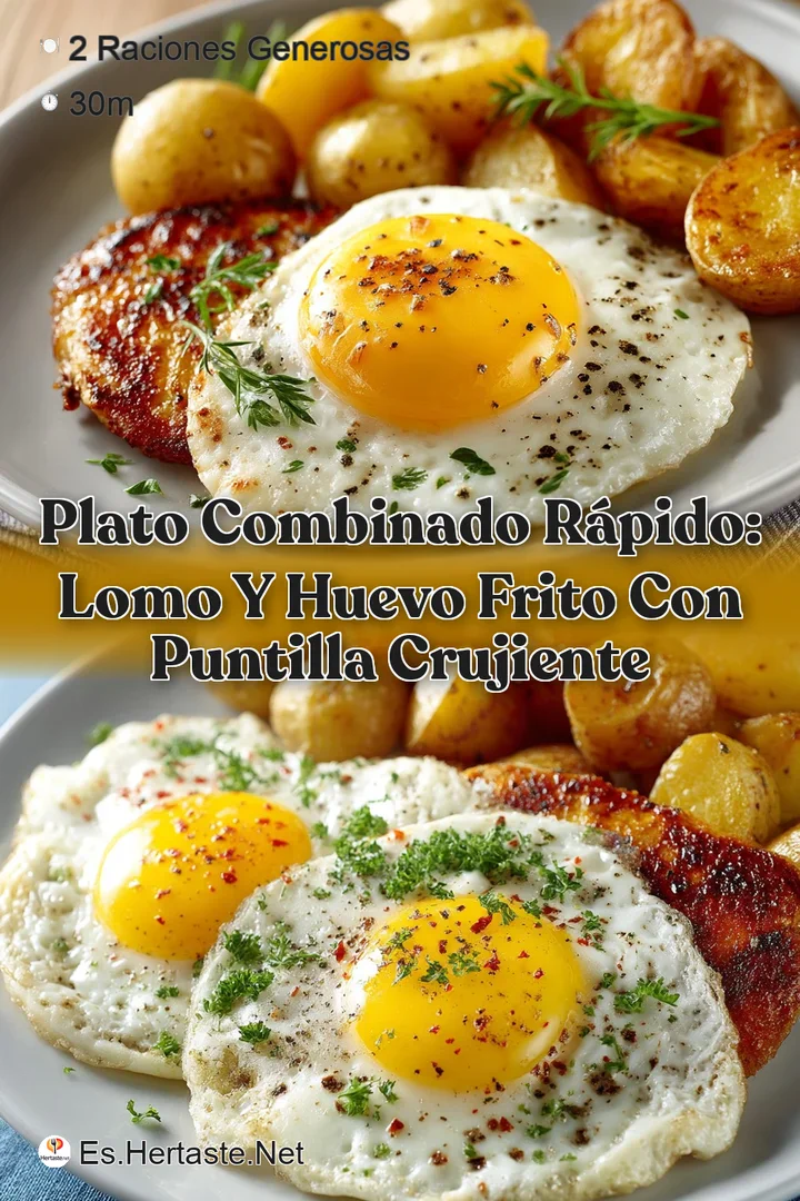 Plato Combinado R&aacute;pido: Lomo y Huevo Frito con Puntilla Crujiente