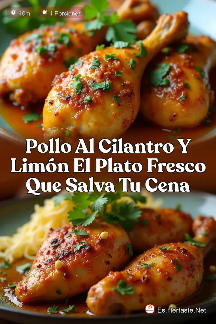 Pollo al Cilantro y Lim&oacute;n El Plato Fresco que Salva tu Cena