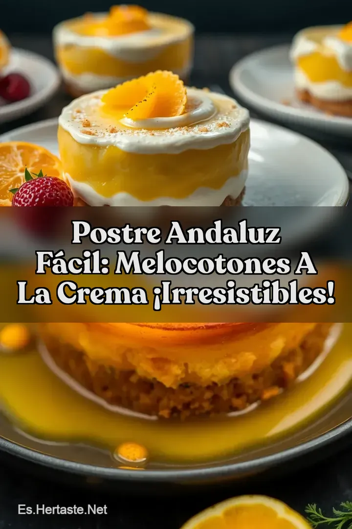 Postre Andaluz F&aacute;cil: Melocotones a la Crema &iexcl;Irresistibles!