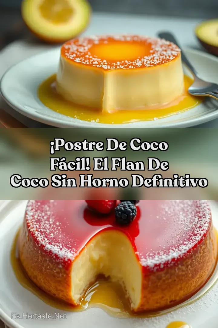 &iexcl;Postre de coco f&aacute;cil! El Flan de Coco Sin Horno Definitivo