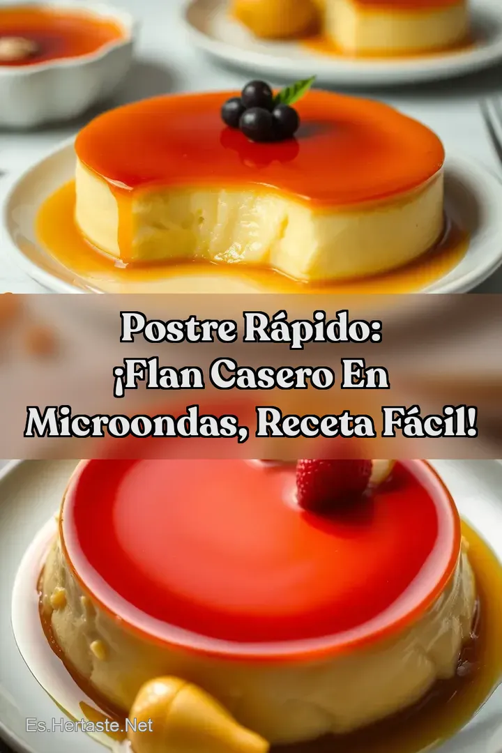 Postre R&aacute;pido: &iexcl;Flan Casero en Microondas Receta F&aacute;cil!