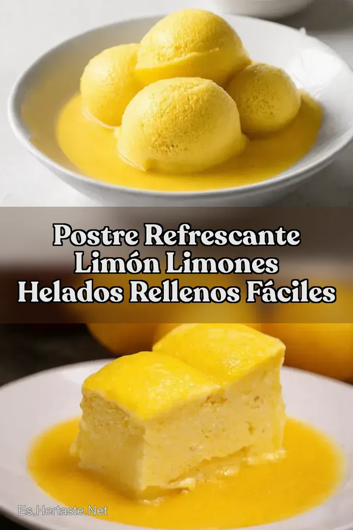 Postre Refrescante Lim&oacute;n Limones Helados Rellenos F&aacute;ciles