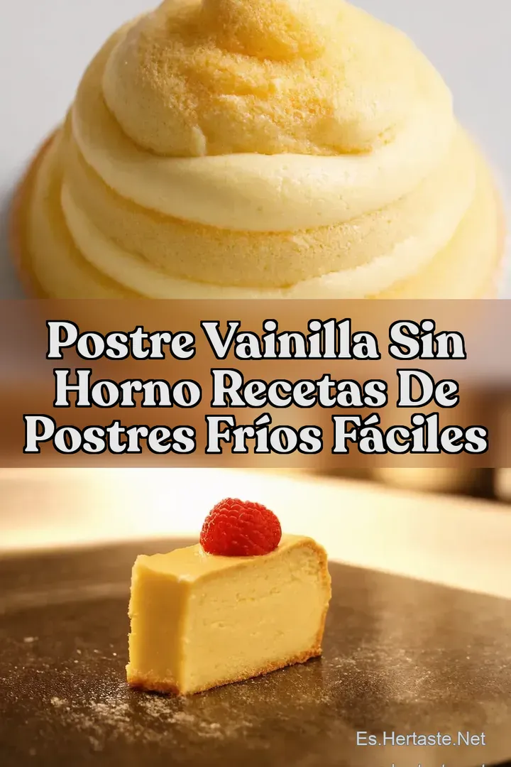 Postre Vainilla Sin Horno Recetas de Postres Fr&iacute;os F&aacute;ciles