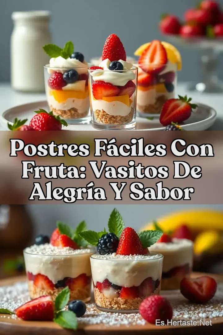 Postres f&aacute;ciles con fruta: Vasitos de Alegr&iacute;a y Sabor