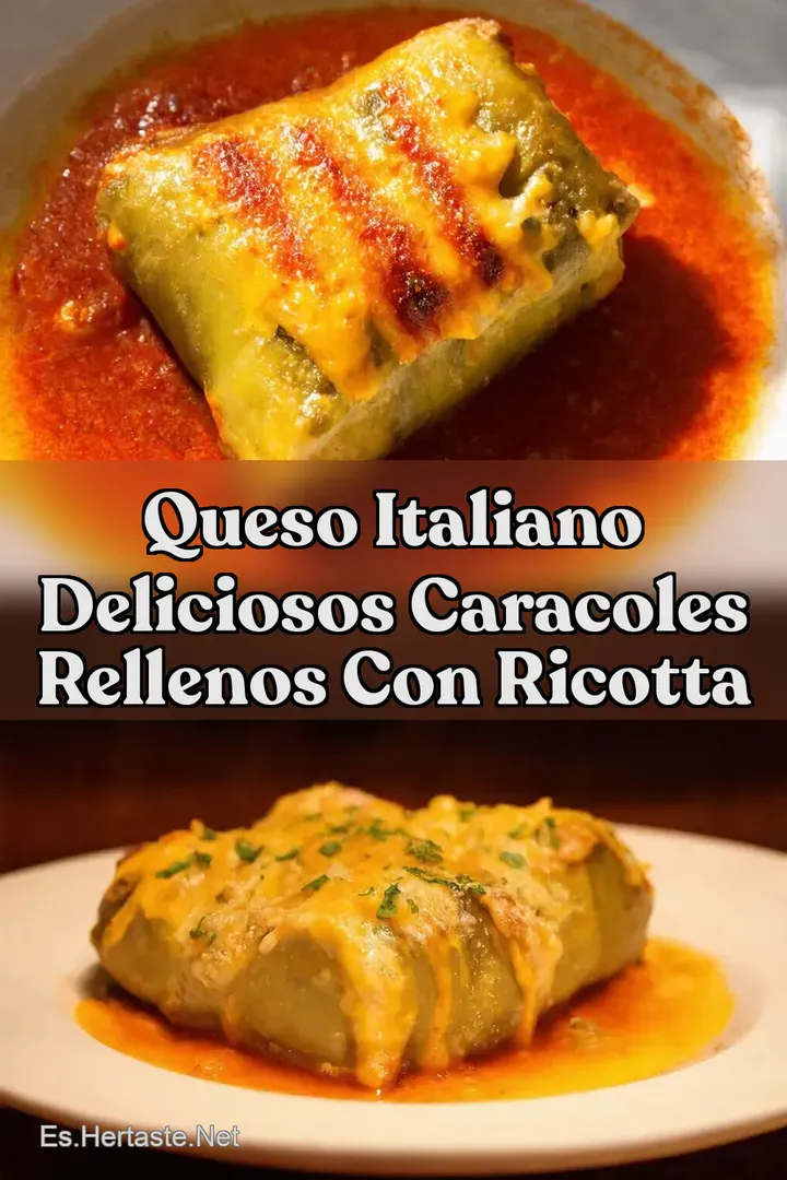 Queso Italiano Deliciosos Caracoles Rellenos con Ricotta