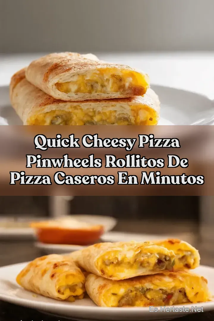 Quick Cheesy Pizza Pinwheels Rollitos de Pizza Caseros en Minutos
