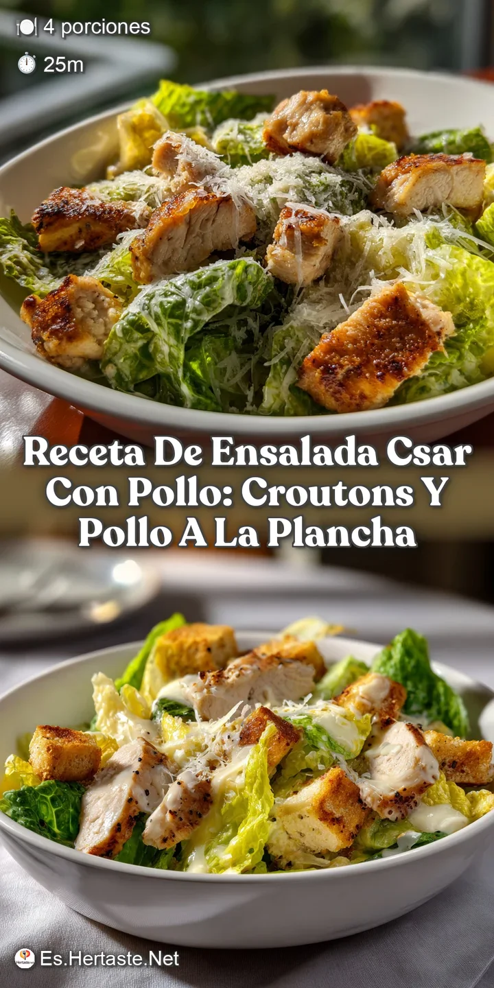 Grilled chicken atop crisp romaine lettuce, creamy dressing glistening, and scattered parmesan shavings. A fresh, vibrant ...