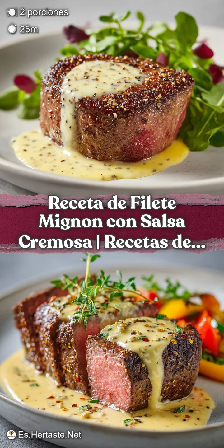 Close-up of a tender, rosy-hued filet mignon cut, revealing its juicy interior, bathed in a luscious, savory sauce.