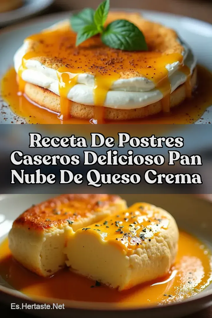 Receta De Postres Caseros Delicioso PAN NUBE DE QUESO CREMA