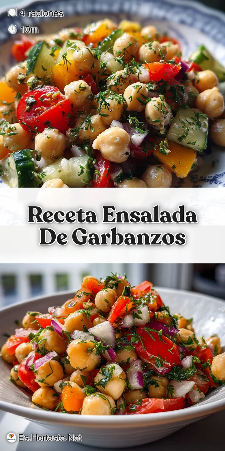 Close-up of glistening chickpeas and finely chopped vegetables tossed in a light dressing, bursting with fresh flavors.