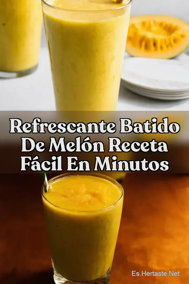 Refrescante Batido de Mel&oacute;n Receta F&aacute;cil en Minutos