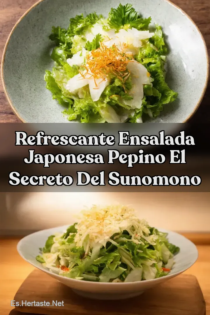 Refrescante Ensalada Japonesa pepino El Secreto Del Sunomono