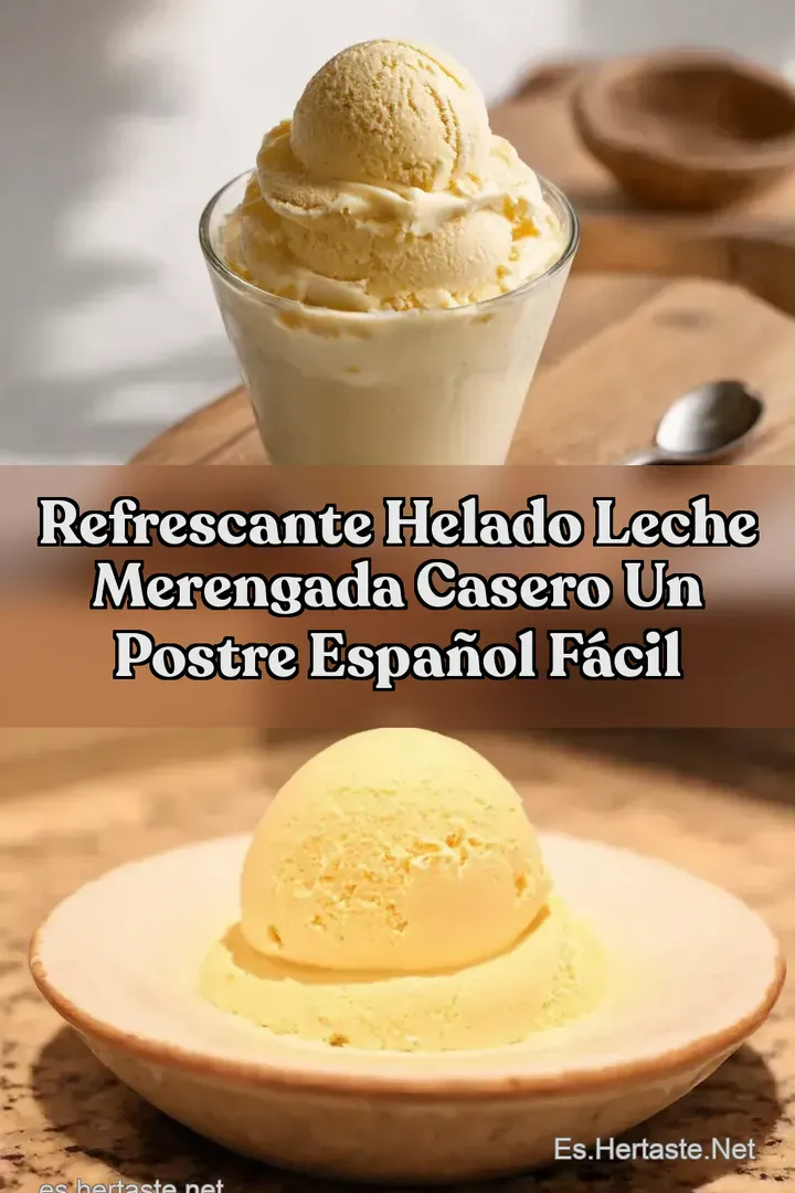 Refrescante Helado Leche Merengada Casero Un Postre Espa&ntilde;ol F&aacute;cil
