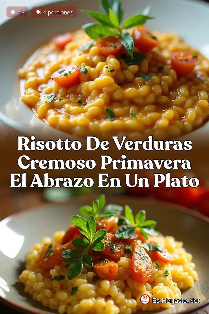 Risotto de Verduras Cremoso Primavera El Abrazo en un Plato