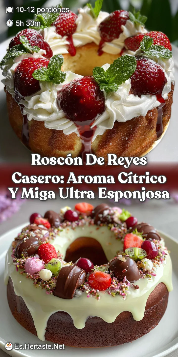 Rosc&oacute;n de Reyes casero: aroma c&iacute;trico y miga ultra esponjosa