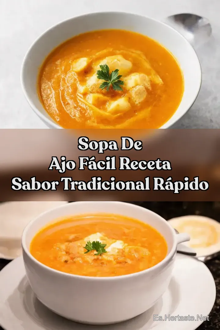 Sopa de Ajo F&aacute;cil Receta Sabor Tradicional R&aacute;pido