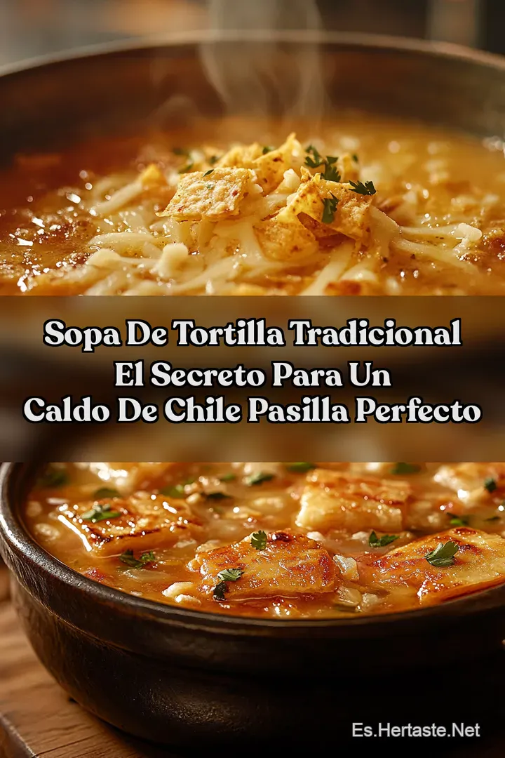 Sopa de Tortilla Tradicional El Secreto para un Caldo de Chile Pasilla Perfecto