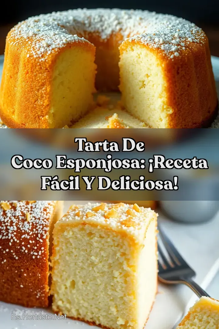 Tarta de Coco Esponjosa: &iexcl;Receta F&aacute;cil y Deliciosa!