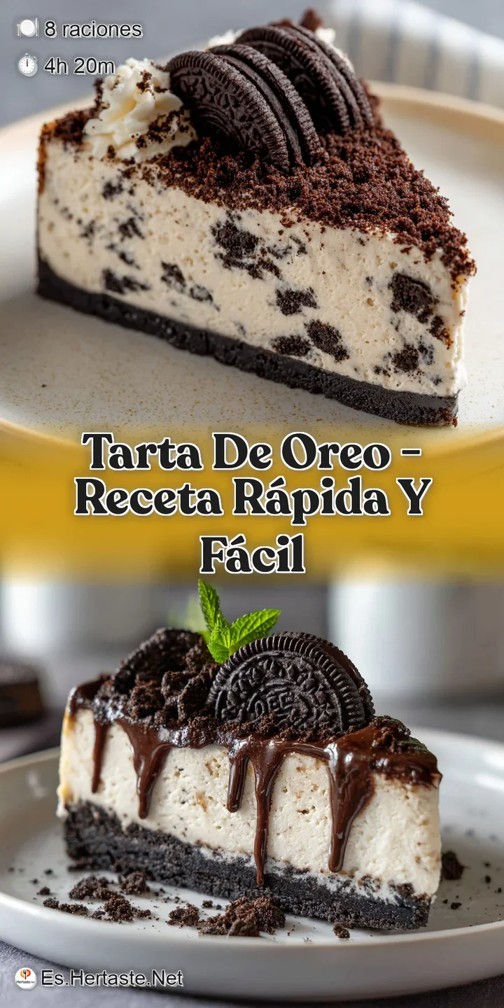 Close-up of the creamy Oreo filling of a no-bake tart, studded with cookie pieces and hints of chocolate, showing rich tex...