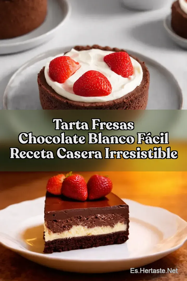 Tarta Fresas Chocolate Blanco F&aacute;cil Receta Casera Irresistible