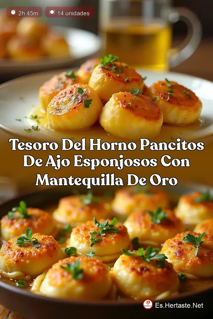 Tesoro del Horno Pancitos de Ajo Esponjosos con Mantequilla de Oro
