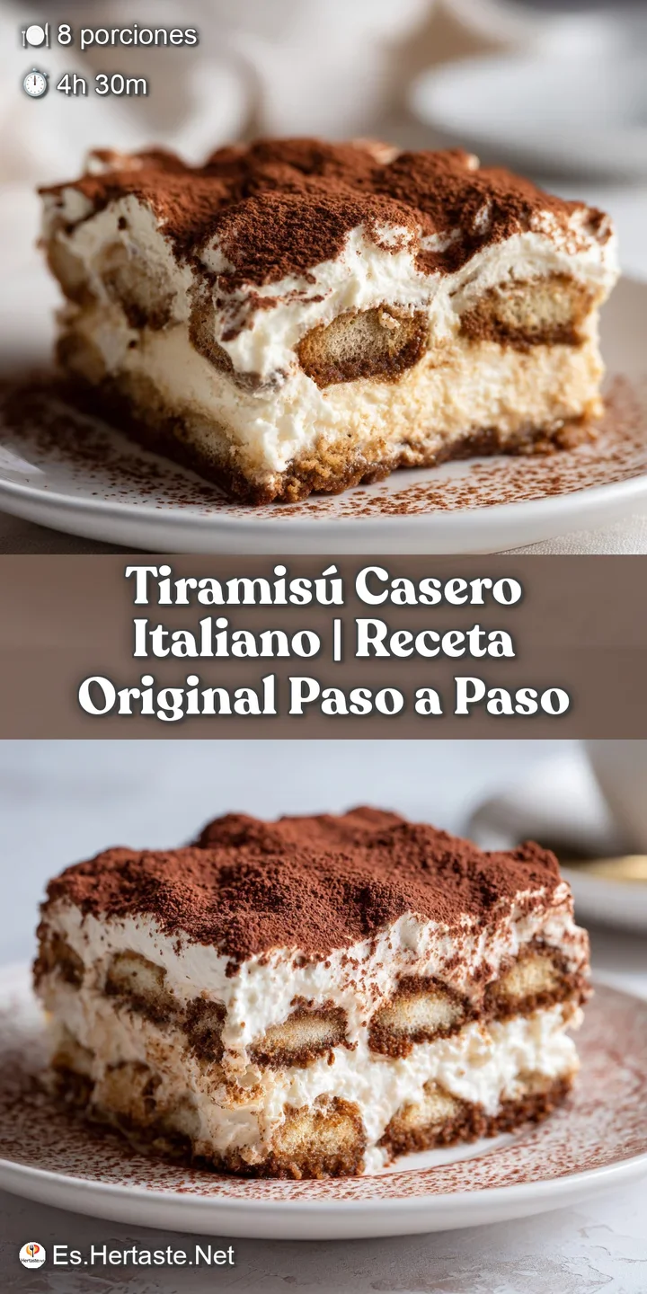 Close-up of soft mascarpone cream swirled with espresso, topped with a dusting of cocoa powder.