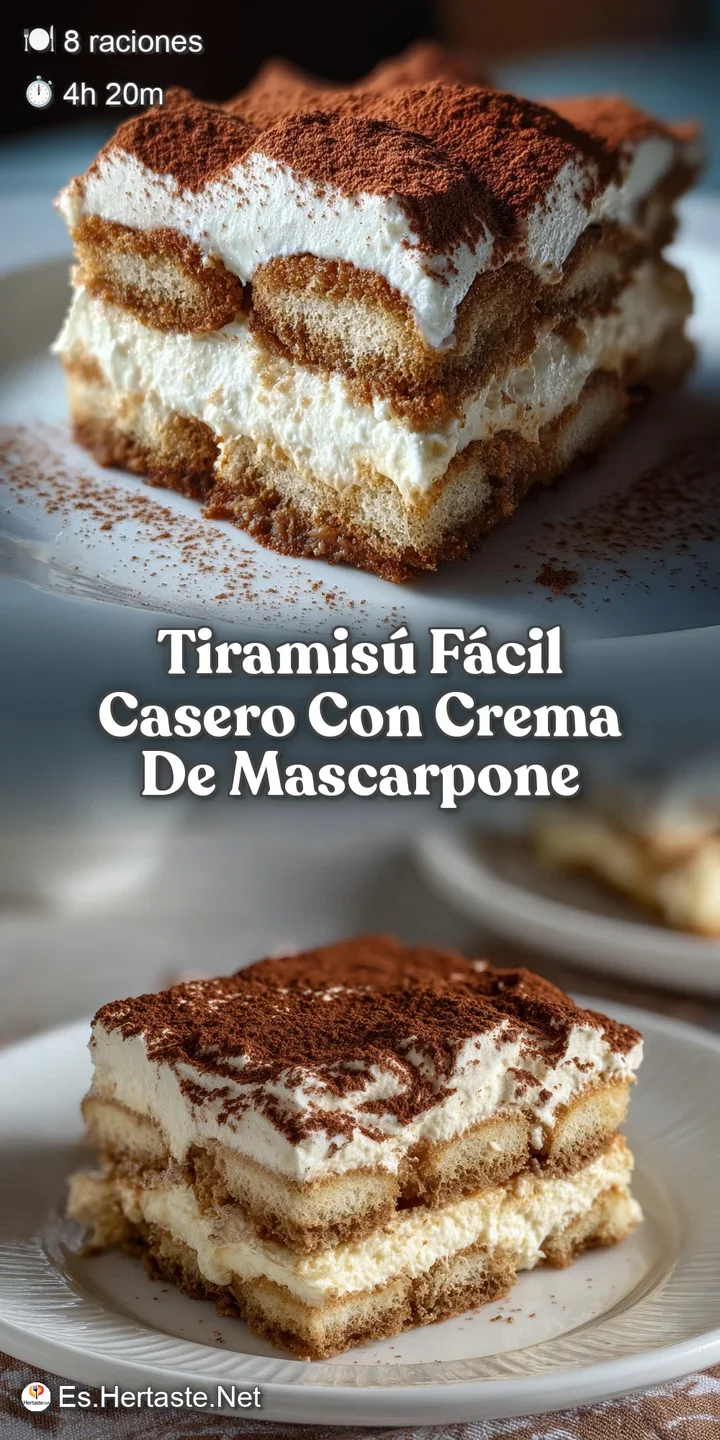 Close-up of a rich tiramisu showing creamy, airy texture and cocoa powder dusting. Coffee stained ladyfingers visible. Dec...