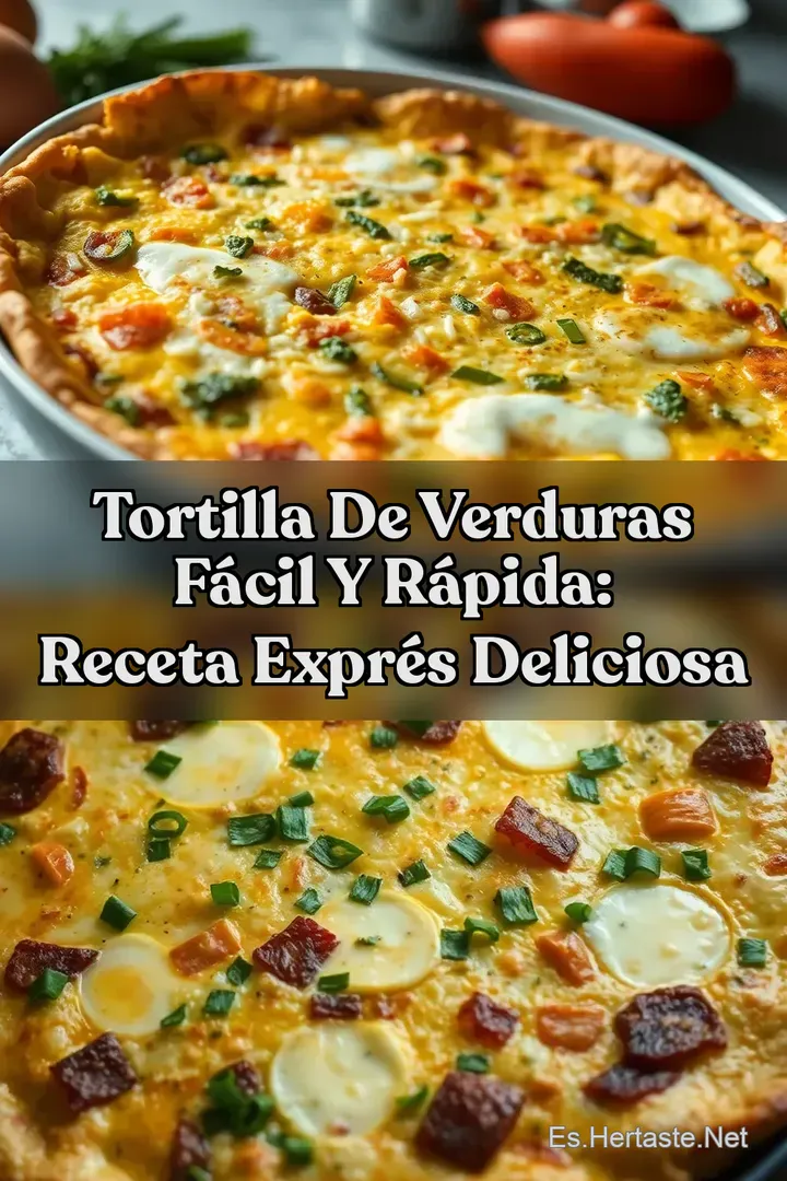 Tortilla de Verduras F&aacute;cil y R&aacute;pida: Receta Expr&eacute;s Deliciosa