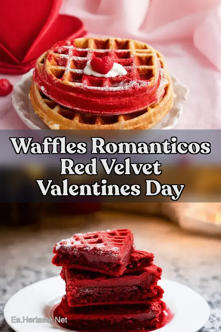 Waffles Romanticos Red Velvet Valentines Day