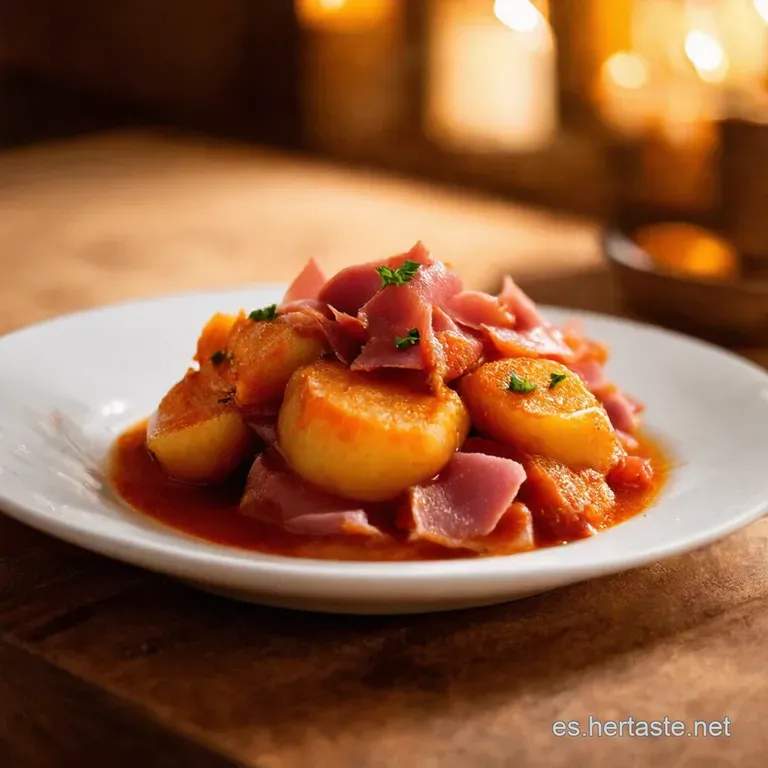 Alcachofas Guisadas Con Jam&oacute;n presentation