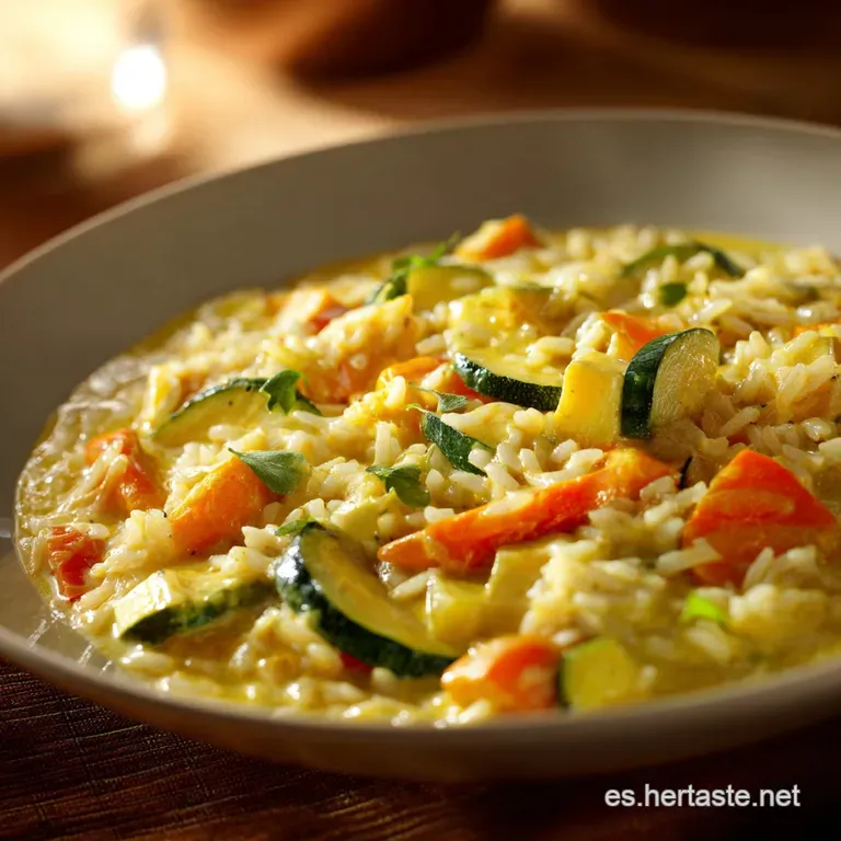 Arroz Al Curry Cremoso Con Verduras: Receta F&aacute;cil Y R&aacute;pida En Solo 40 Minutos presentation