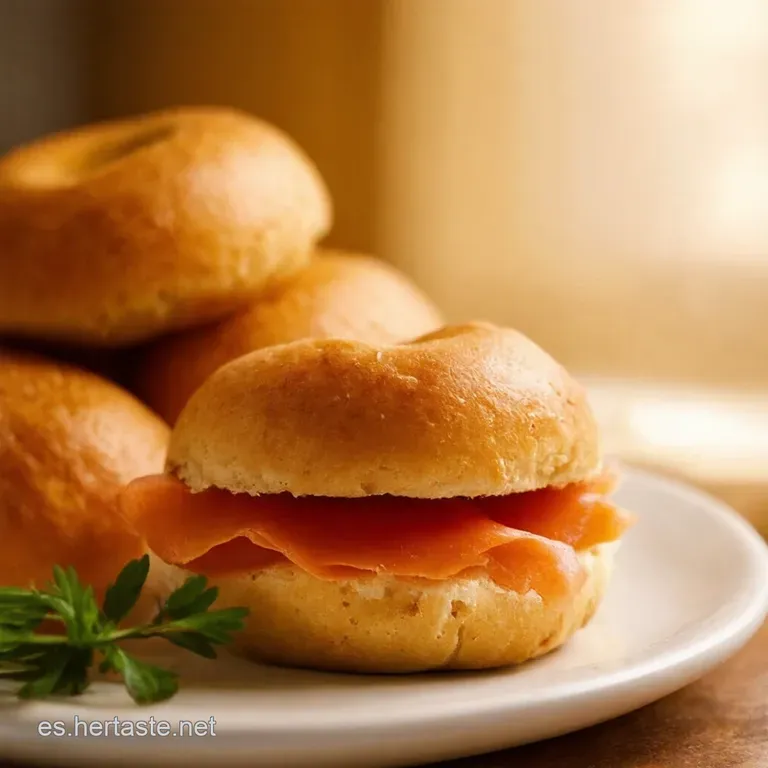 Bagels Con Salm&oacute;n Ahumado Un Desayuno Elegante presentation