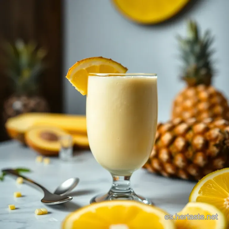 Batido Tropical De Pi&ntilde;a Y Vainilla presentation