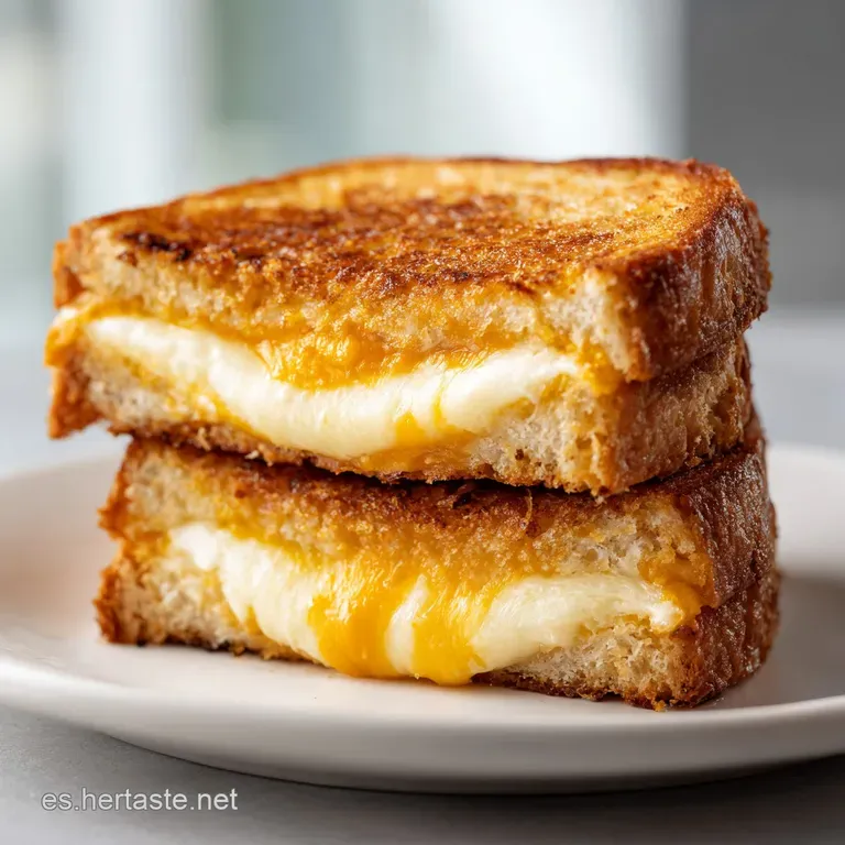 A rustic potato and cheese sandwich, oozing melted cheese. Parsley garnish, served on a wooden board, suggests warmth and ...
