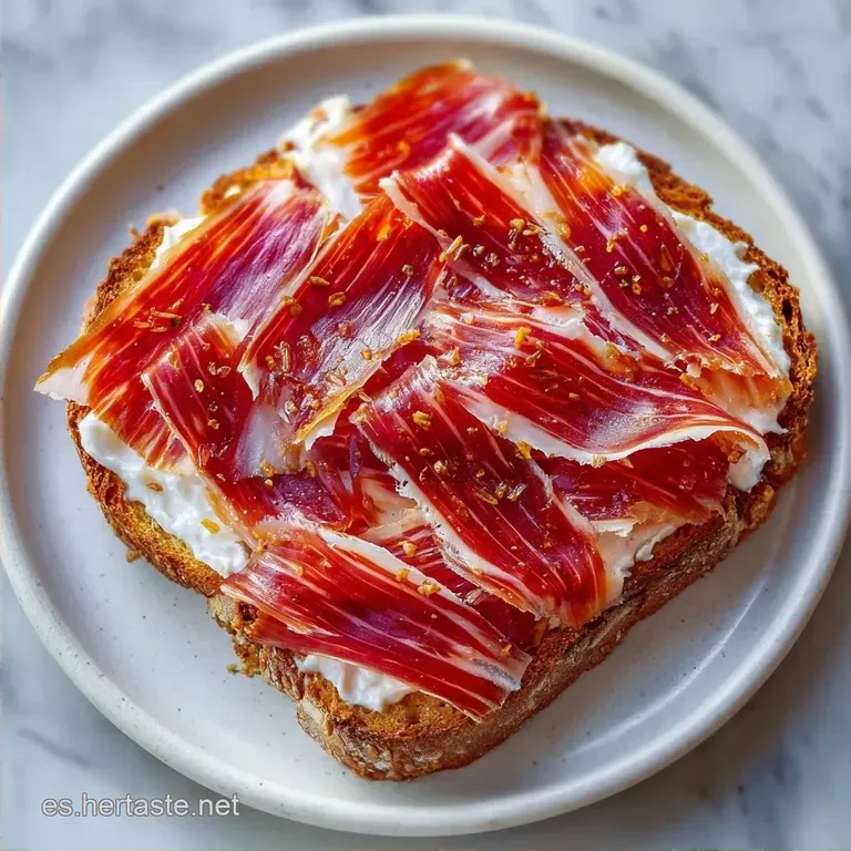 Bocadillo Gourmet Pan Cristal: Jam&oacute;n y Tomate