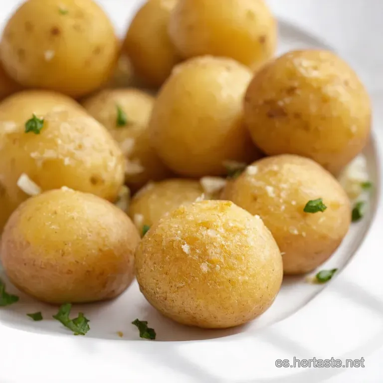 Bolitas de Patata Cremosas al Ajillo y Parmesano