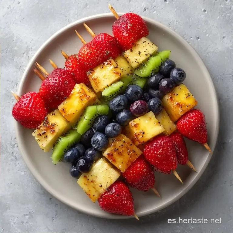 Brochetas De Frutas Variadas: Frescas Y Coloridas
